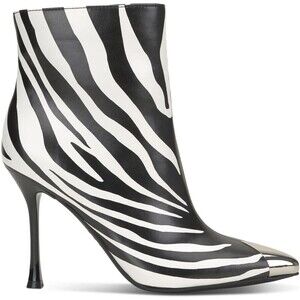 I.N.C Rohese Womens Heeled Dress Bootie Zebra Print Faux Leather Size 7